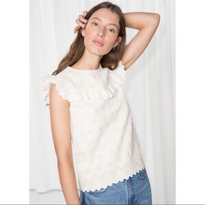 & Other Stories Frilled Sleeveless Top